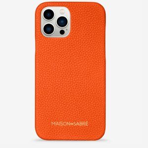 MAISON DE SABRE Manhattan Orange Leather case Iphone 11 NEW